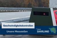Blitzermeldungen im Saarland Ankündigung für die 15. KW 2024