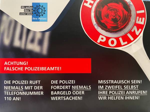 Heppenheim: Heppenheim/Viernheim: Aktuell erhöhtes Aufkommen betrügerischer Anrufe/Polizei warnt und gibt Tipps