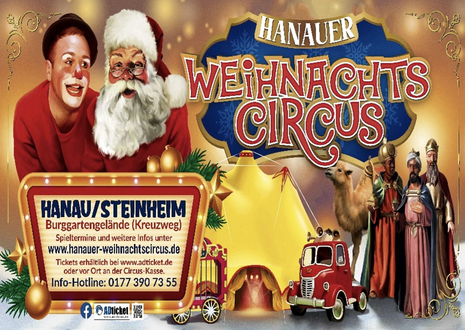 Hanauer Weihnachtscircus mit NEUEM Programm vom 15. Dez. bis zum 7. Januar 2024