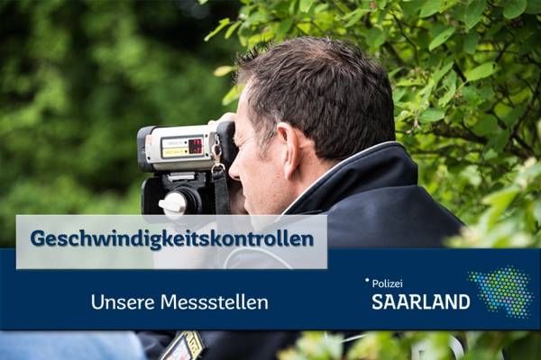 Geschwindigkeitskontrollen im Saarland in der 4. KW 2024