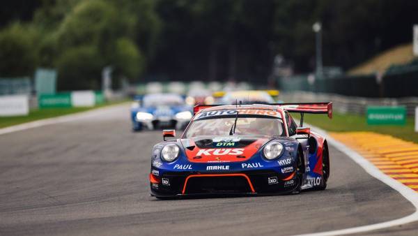 Porsche-Fahrer Thomas Preining startet mit Tagesbestzeit ins DTM-Wochenende in den Ardennen